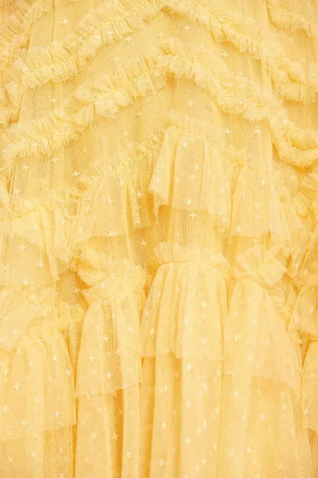 Lola Backless Micro Mini Dress Yellow Women Needle and Thread Dresses