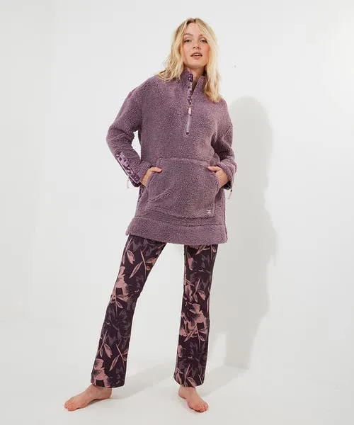 Loungewear and Pyjamas Joebrowns Apparel Sloe Joes Borg Fleece Funnel Purple Loungewear and Pyjamas Joebrowns Apparel Sloe Joes Borg Fleece Funnel Purple