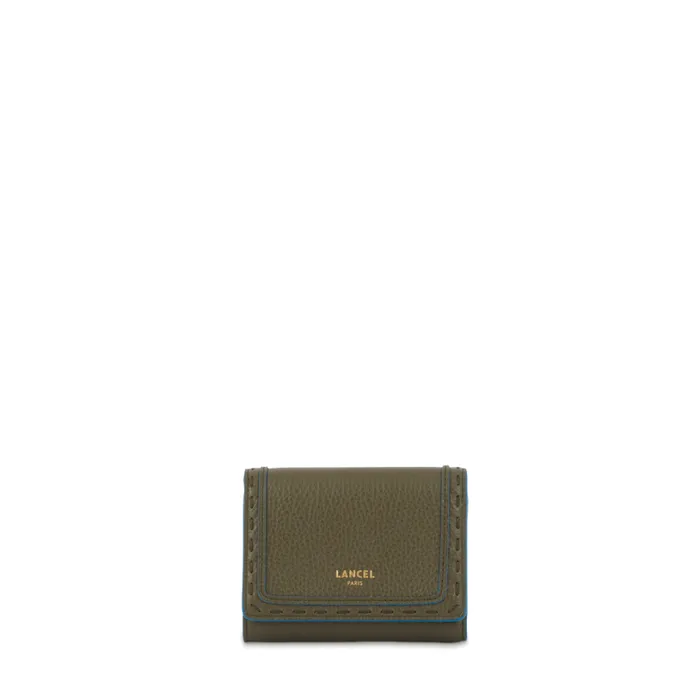 M Flap Compact Wallet Dark Khaki Women Lancel Purse