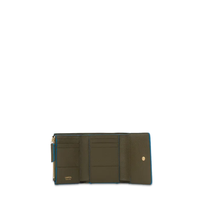 M Flap Compact Wallet Dark Khaki Women Lancel Purse M Flap Compact Wallet Dark Khaki Women Lancel Purse