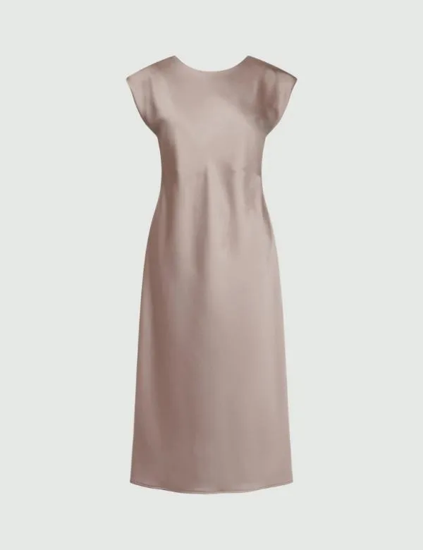 Marella Dresses Women Satin Dress Turtledove