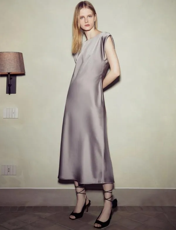 Marella Dresses Women Satin Dress Turtledove