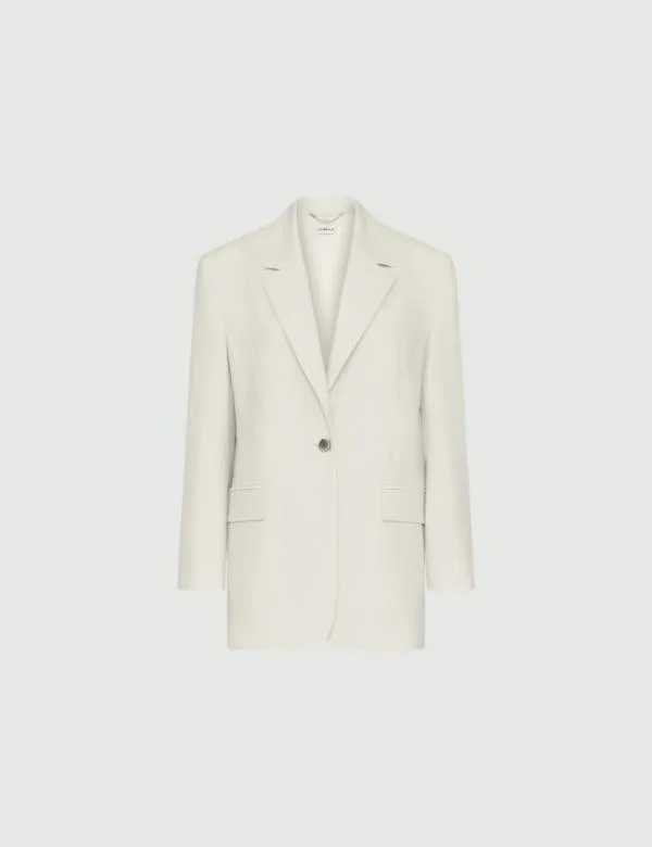 Marella Jackets Women Singlebreasted Blazer Cream