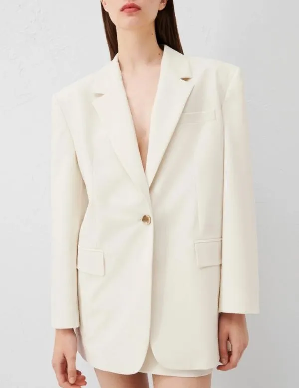 Marella Jackets Women Singlebreasted Blazer Cream