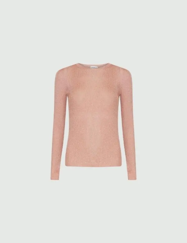 Marella Knitwear Women Lurex Sweater Coral