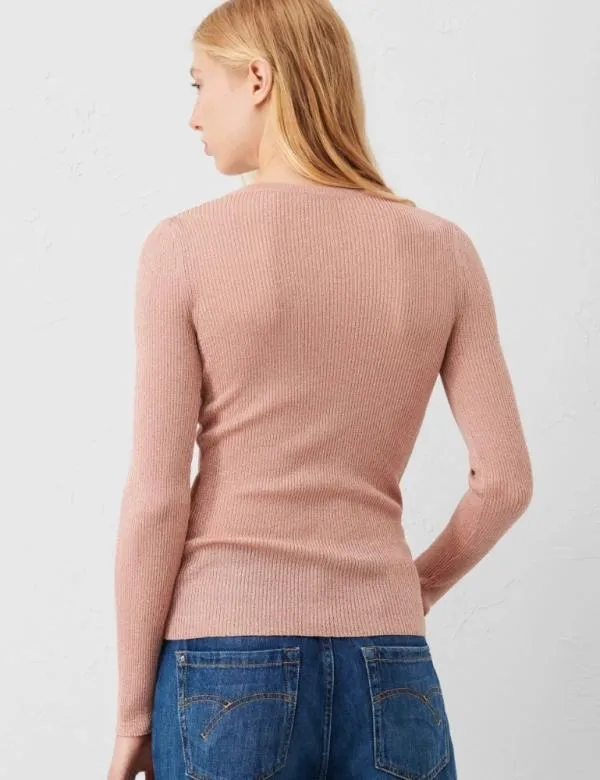 Marella Knitwear Women Lurex Sweater Coral