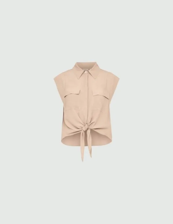Marella Shirts Women Knotdetail Shirt Sand