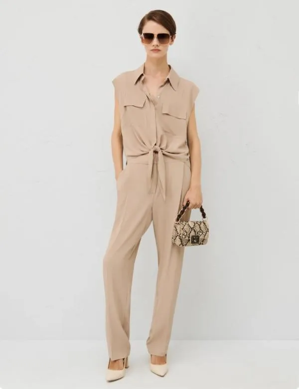 Marella Shirts Women Knotdetail Shirt Sand