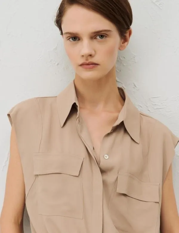 Marella Shirts Women Knotdetail Shirt Sand