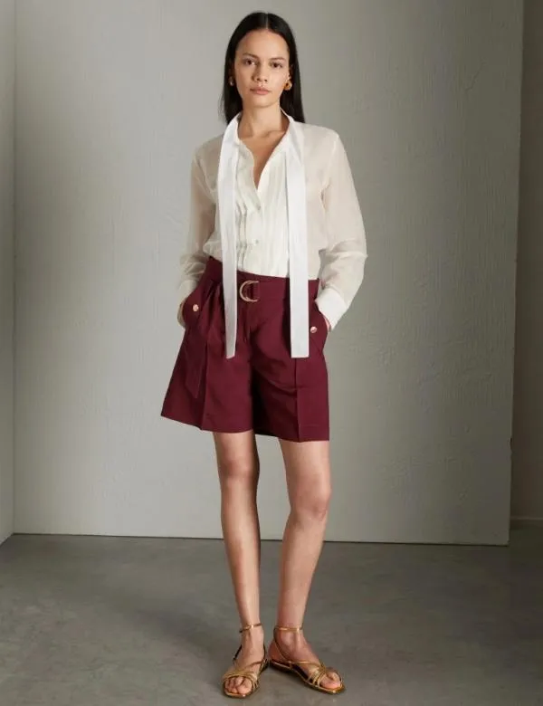 Marella Shirts Women Neckerchiefadorned Shirt Cream