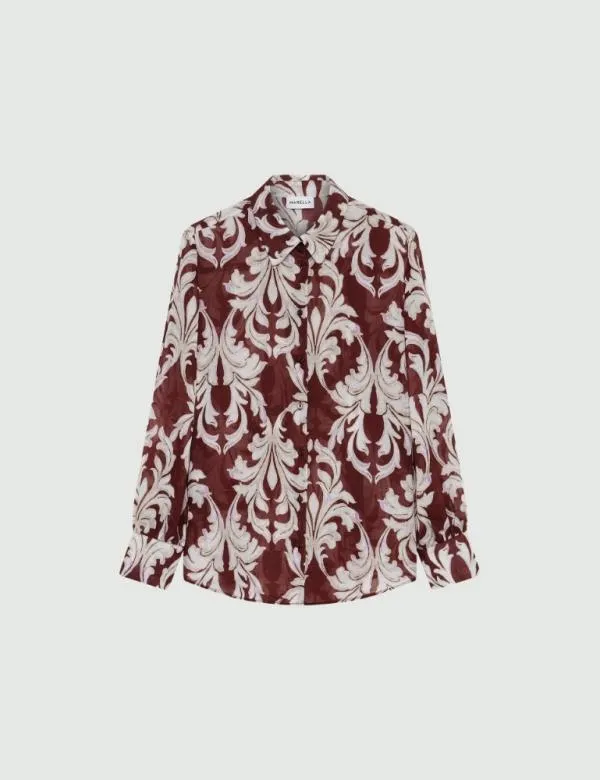 Marella Shirts Women Patterned Shirt Bordeaux