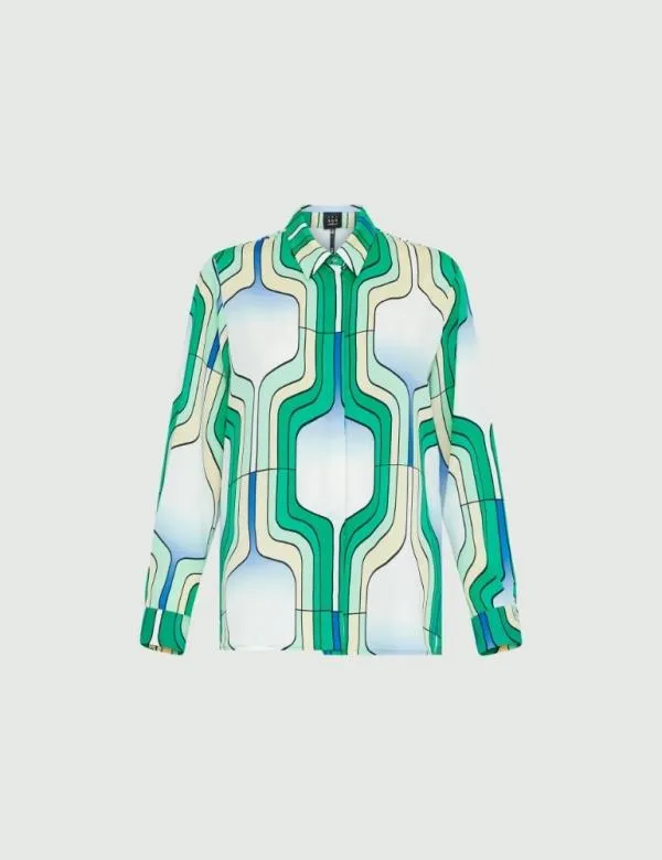 Marella Shirts Women Patterned Shirt Bright Green