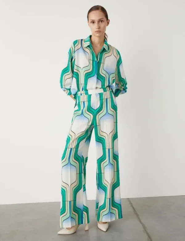 Marella Shirts Women Patterned Shirt Bright Green