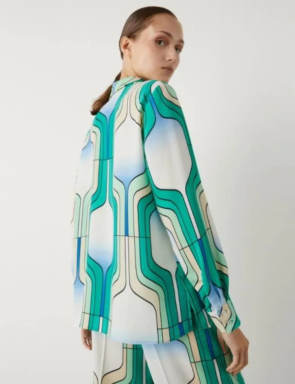 Marella Shirts Women Patterned Shirt Bright Green