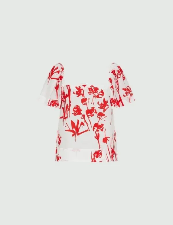 Marella Shirts Women Patterned Top Red