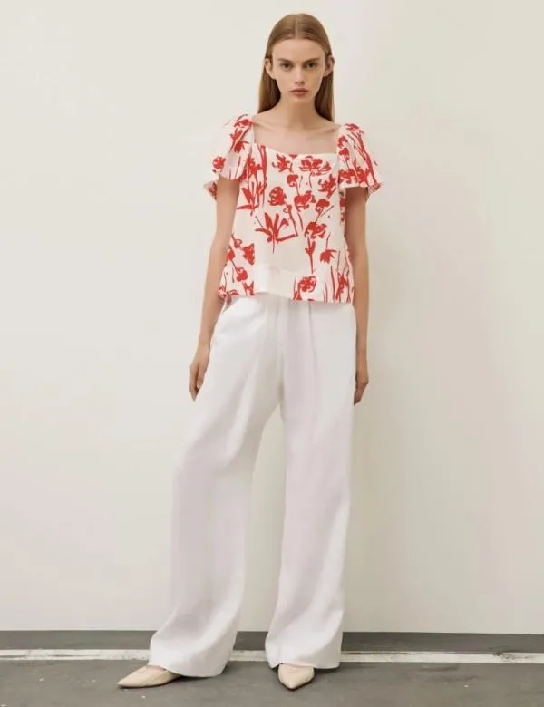 Marella Shirts Women Patterned Top Red