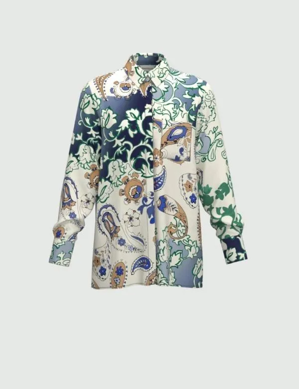 Marella Shirts Women Silk Crepe Shirt Green