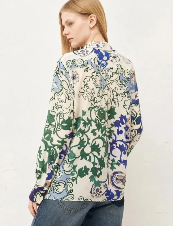 Marella Shirts Women Silk Crepe Shirt Green