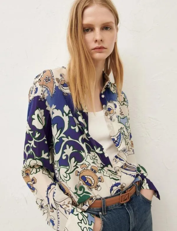 Marella Shirts Women Silk Crepe Shirt Green