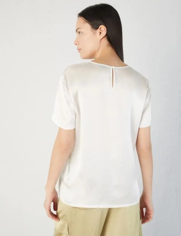 Marella Shirts Women Silk Tblouse White