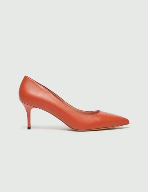 Marella Shoes Women Leather Court Shoes Salmon