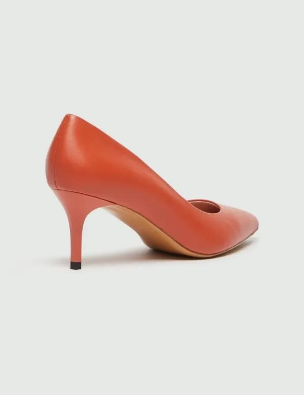 Marella Shoes Women Leather Court Shoes Salmon