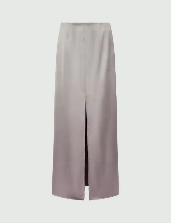 Marella Skirts Women Long Satin Skirt Turtledove