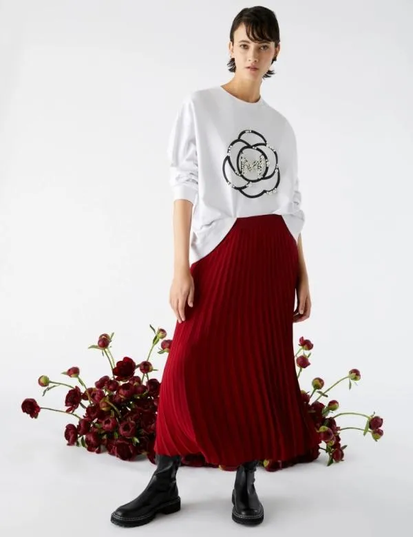 Marella Skirts Women Midi Skirt Red