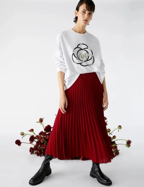 Marella Skirts Women Midi Skirt Red
