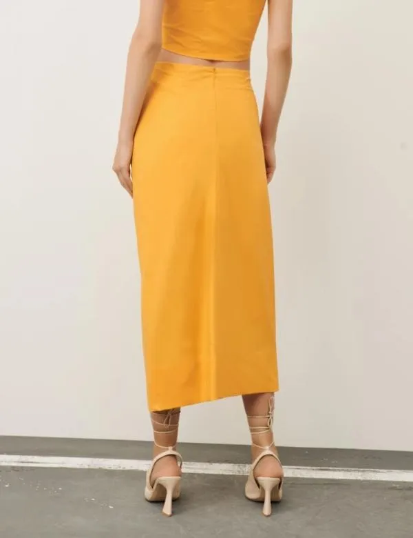 Marella Skirts Women Slitdetail Skirt Orange