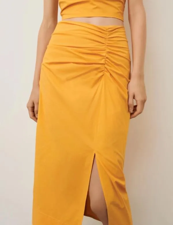 Marella Skirts Women Slitdetail Skirt Orange