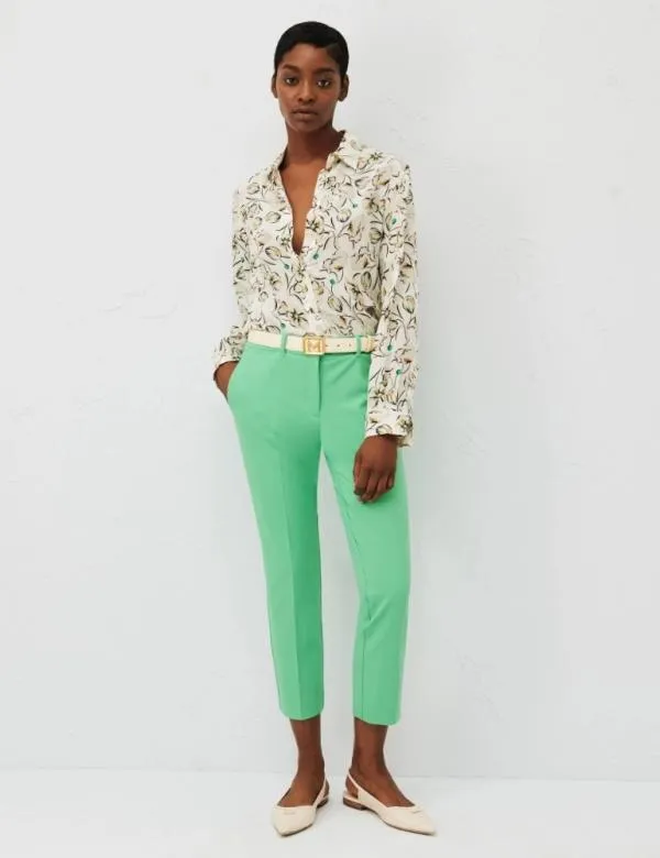Marella Trousers Women Chino Trousers Bright Green