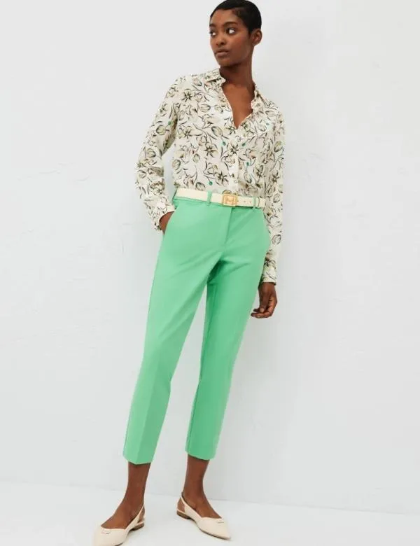 Marella Trousers Women Chino Trousers Bright Green