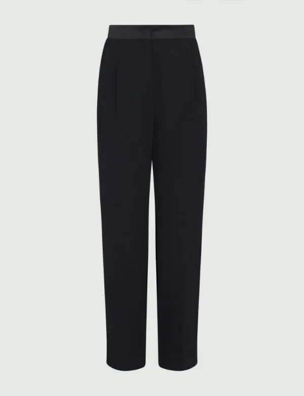 Marella Trousers Women Crepe Trousers Black