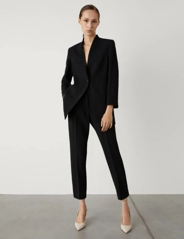 Marella Trousers Women Crepe Trousers Black