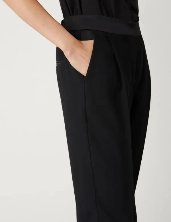 Marella Trousers Women Crepe Trousers Black