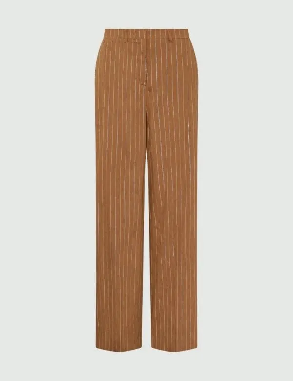 Marella Trousers Women Palazzo Trousers Burnt Brown