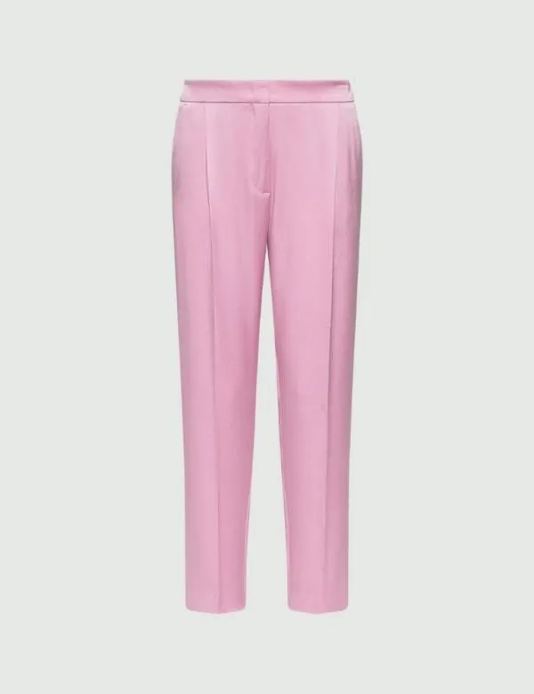 Marella Trousers Women Satin Trousers Pink