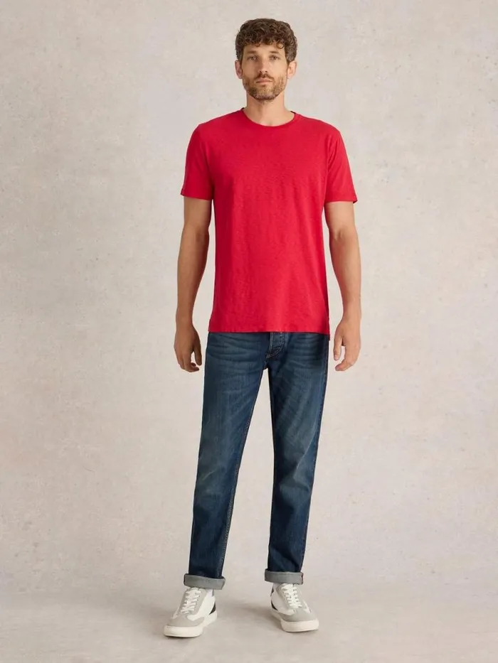 Men Abersoch Short Sleeve Tee Bright Red White Stuff Loungewear
