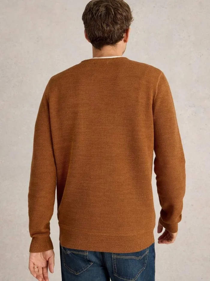 Men Attadale Crew Neck Jumper Dark Orange White Stuff Knitwear Men Attadale Crew Neck Jumper Dark Orange White Stuff Knitwear