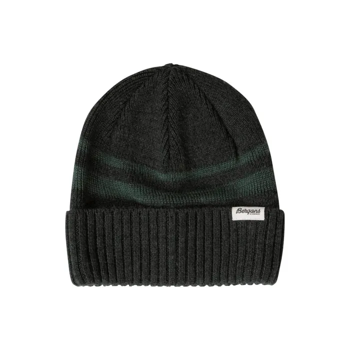 Men Bergans Of Norway Beanies And Caps Striped V2 Beanie Duke Green