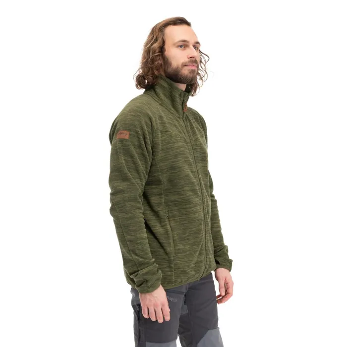 Men Bergans Of Norway Fleece Hareid Fleece Jacket Nohood Dark Olive Green