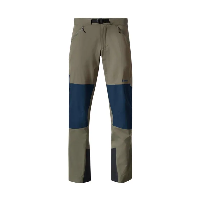 Men Bergans Of Norway Hiking Pants Vaagaa Softshell Pants Green Mud Navy
