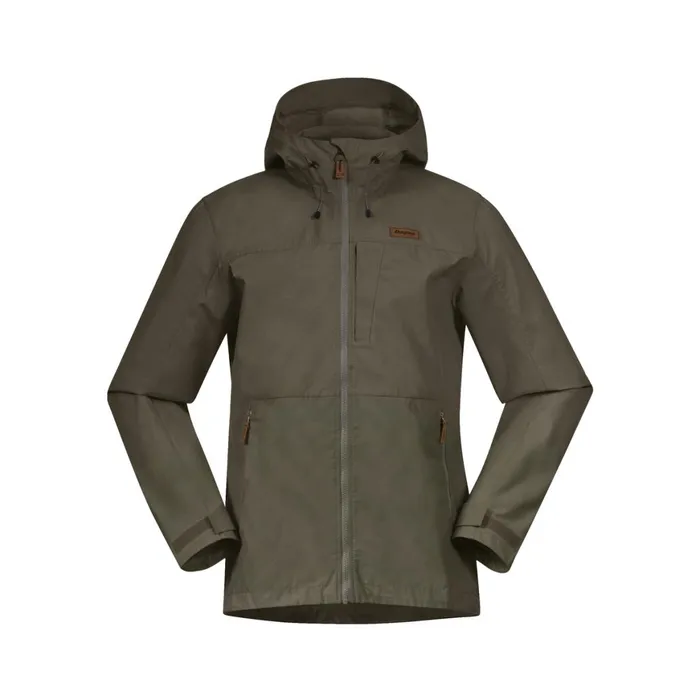 Men Bergans Of Norway Softshell Jackets Nordmarka Leaf Light Wind Jacket Green Mud