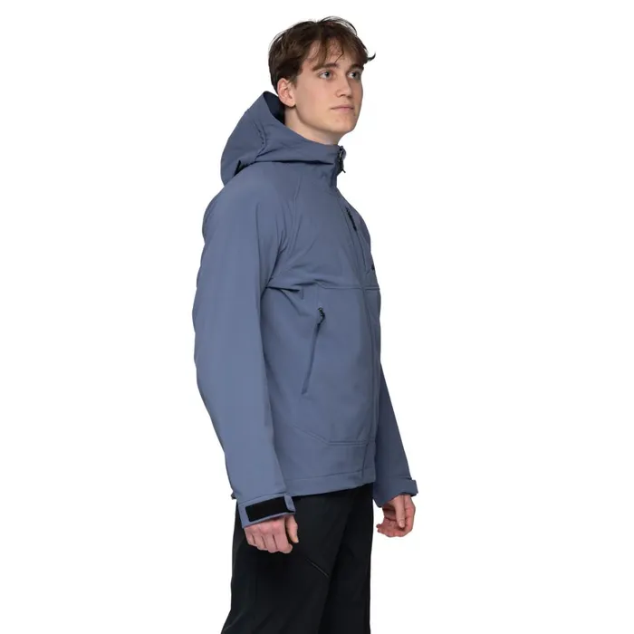 Men Bergans Of Norway Softshell Jackets Vaagaa Softshell Jacket Hood Granite Blue