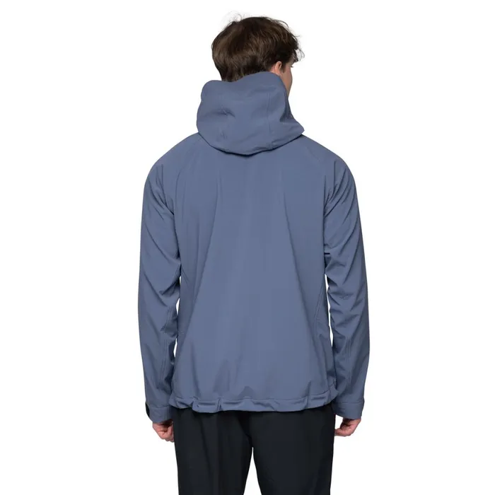 Men Bergans Of Norway Softshell Jackets Vaagaa Softshell Jacket Hood Granite Blue