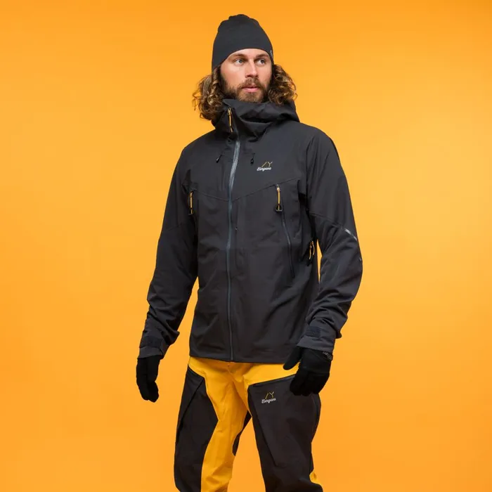 Men Bergans Of Norway Softshell Jackets Y Mountainline Hybrid Softshell Jacket Dark Shadow Grey