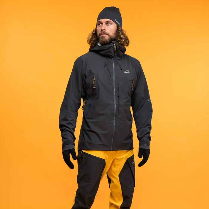 Men Bergans Of Norway Softshell Jackets Y Mountainline Hybrid Softshell Jacket Dark Shadow Grey
