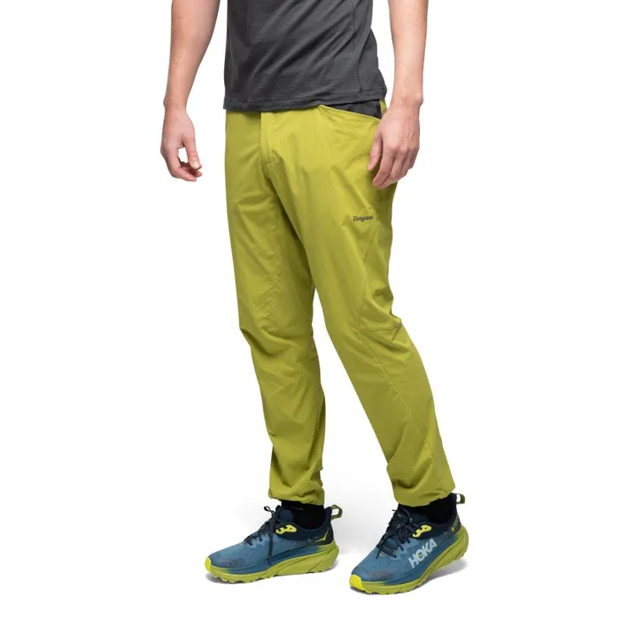 Men Bergans Of Norway Softshell Pants Y Lightline Vapor Pants Golden Lime Green