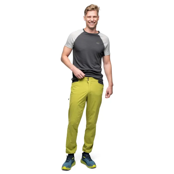 Men Bergans Of Norway Softshell Pants Y Lightline Vapor Pants Golden Lime Green